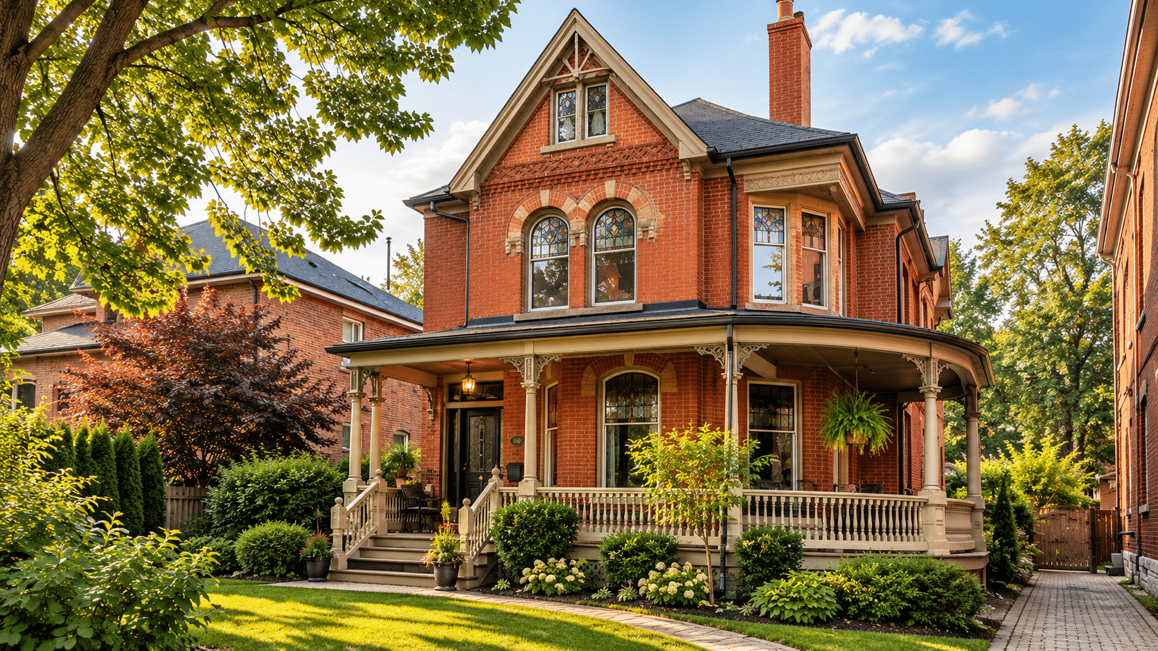 Historic red brick Roncesvalles home in Toronto