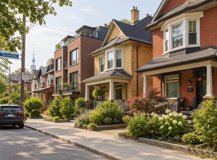 Different home types in The Junction Toronto